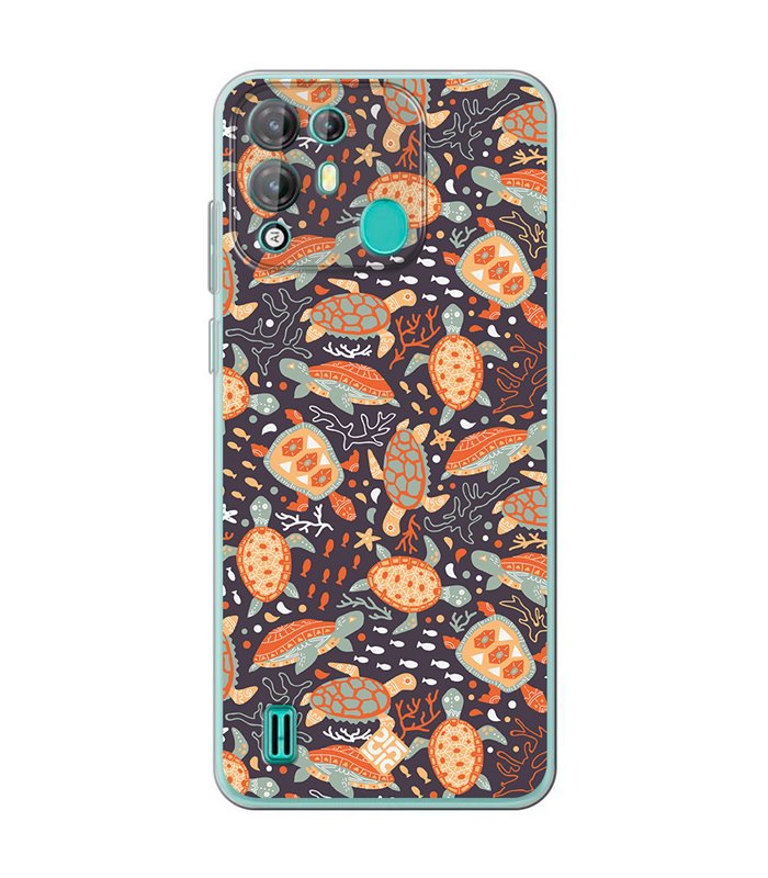 Funda para [ Blackview A55 Pro ] Dibujo Mascotas [ Estampado de Tortugas ] de Silicona