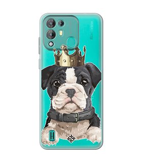 Funda para [ Blackview A55 Pro ] Dibujo Mascotas [ Perrito King ] de Silicona Flexible para Smartphone 