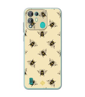 Funda para [ Blackview A55 Pro ] Dibujo Mascotas [ Abejas Ilustracion ] de Silicona Flexible para Smartphone