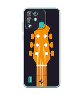 Funda para [ Blackview A55 Pro ] Diseño Música [ Mástil y Pala de Guitarra ] de Silicona Flexible