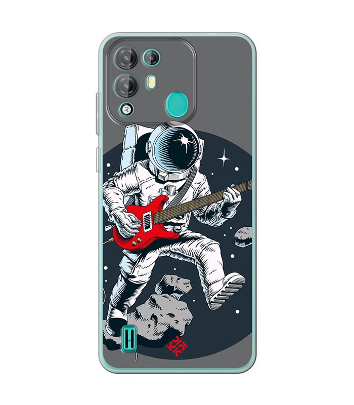 Funda para [ Blackview A55 Pro ] Diseño Música [ Guitarrista Espacial ] de Silicona Flexible