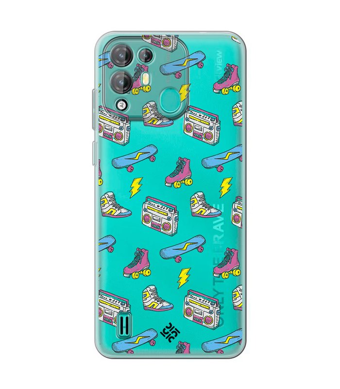 Funda para [ Blackview A55 Pro ] Dibujo Tendencias [ Skate Patines Años 90 ] de Silicona