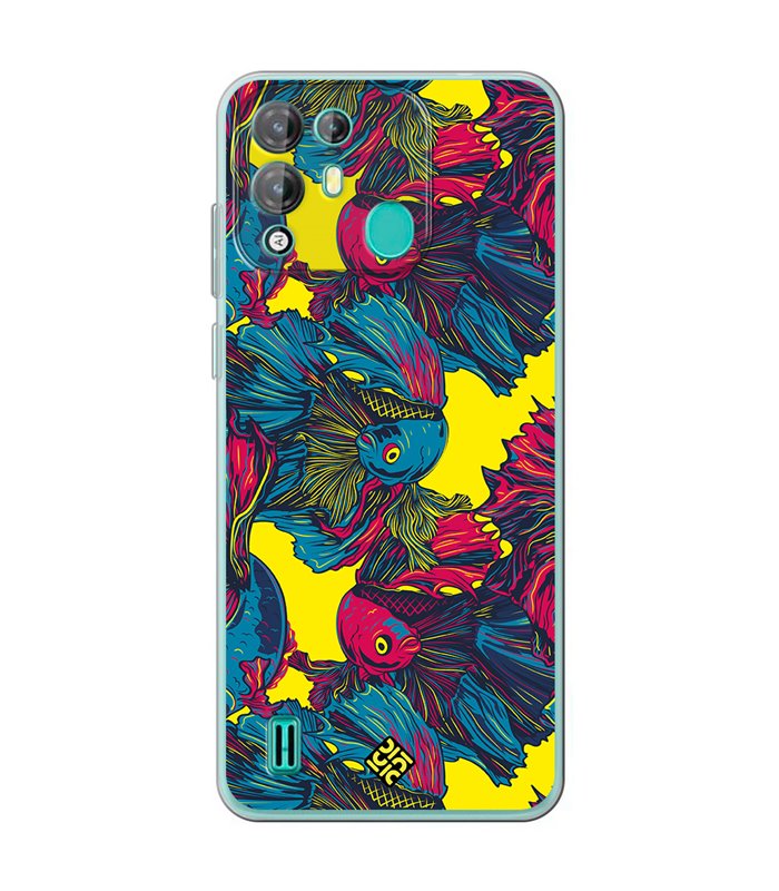 Funda para [ Blackview A55 Pro ] Dibujo Auténtico [ Patrón de Pescado Betta ] de Silicona Flexible para Smartphone