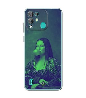 Funda para [ Blackview A55 Pro ] Dibujo Auténtico [ Mona Lisa Moderna ] de Silicona Flexible para Smartphone 