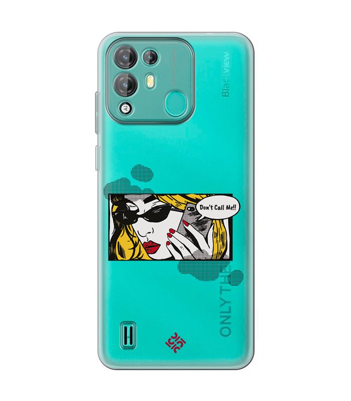 Funda para [ Blackview A55 Pro ] Dibujo Auténtico [ Don't Call Me - Dibujo Pop Art ] de Silicona Flexible