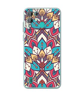 Funda para [ Blackview A55 Pro ] Dibujo Auténtico [ Mosaico Floral Mandala ] de Silicona Flexible para Smartphone