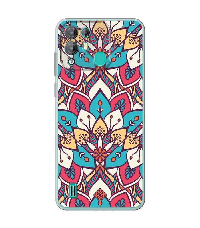 Funda para [ Blackview A55 Pro ] Dibujo Auténtico [ Mosaico Floral Mandala ] de Silicona Flexible para Smartphone