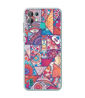 Funda para [ Blackview A55 Pro ] Dibujo Auténtico [ Mosaico Vidriera Mandala ] de Silicona Flexible