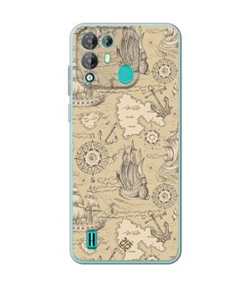 Funda para [ Blackview A55 Pro ] Dibujo Auténtico [ Estampado Vintage de Viajes, Aventura ] de Silicona