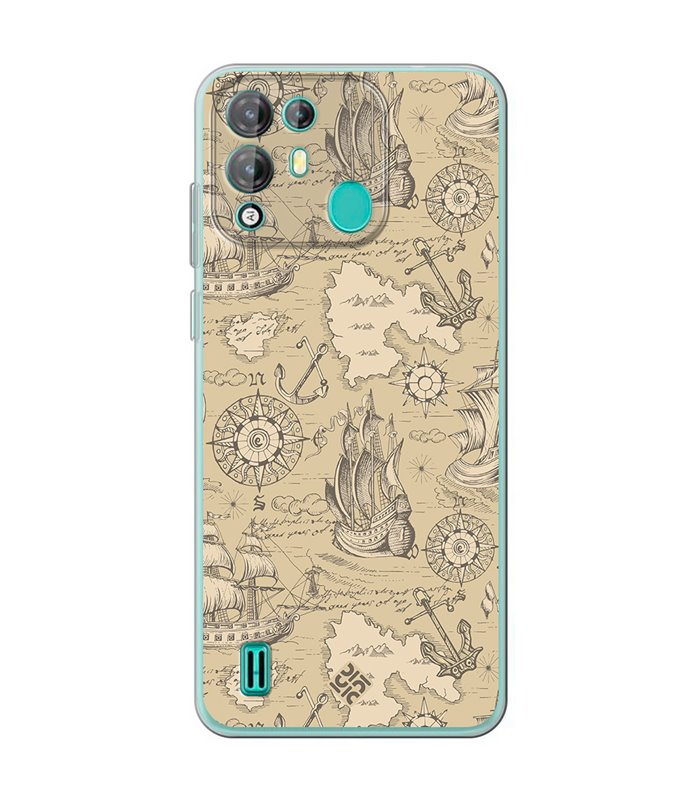 Funda para [ Blackview A55 Pro ] Dibujo Auténtico [ Estampado Vintage de Viajes, Aventura ] de Silicona