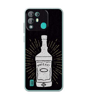 Funda para [ Blackview A55 Pro ] Dibujo Auténtico [ Whiskey ] de Silicona Flexible para Smartphone