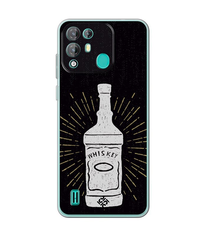 Funda para [ Blackview A55 Pro ] Dibujo Auténtico [ Whiskey ] de Silicona Flexible para Smartphone