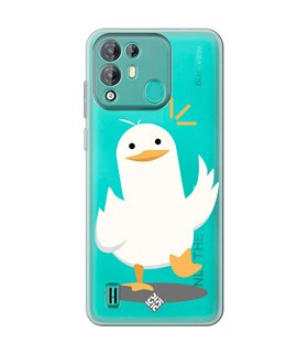 Funda para [ Blackview A55 Pro ] Dibujo Auténtico [ Pato Caminando ] de Silicona Flexible para Smartphone 