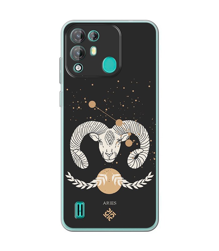 Funda para [ Blackview A55 Pro ] Dibujo Zodiaco [ Signo Zodiacal - Aries ] de Silicona Flexible para Smartphone 