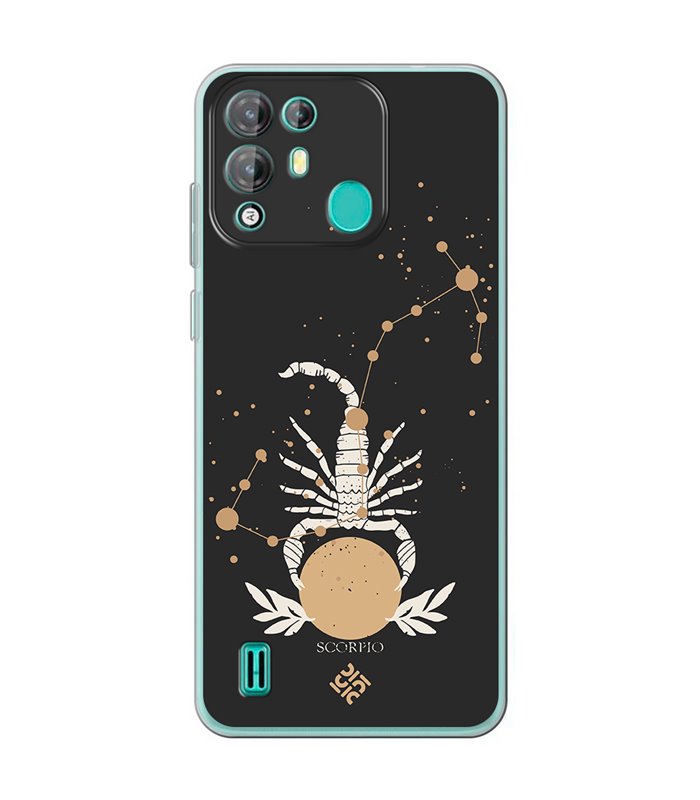 Funda para [ Blackview A55 Pro ] Dibujo Zodiaco [ Signo Zodiacal - Escorpio ] de Silicona Flexible para Smartphone 