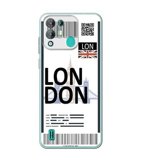 Funda para [ Blackview A55 Pro ] Billete de Avión [ London ] de Silicona Flexible para Smartphone 