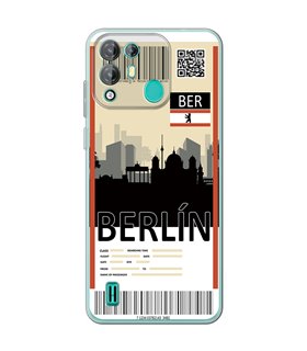 Funda para [ Blackview A55 Pro ] Billete de Avión [ Berlín ] de Silicona Flexible para Smartphone 