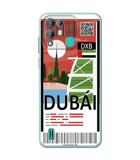 Funda para [ Blackview A55 Pro ] Billete de Avión [ Dubái ] de Silicona Flexible para Smartphone 