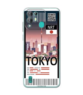 Funda para [ Blackview A55 Pro ] Billete de Avión [ Tokio ] de Silicona Flexible para Smartphone 