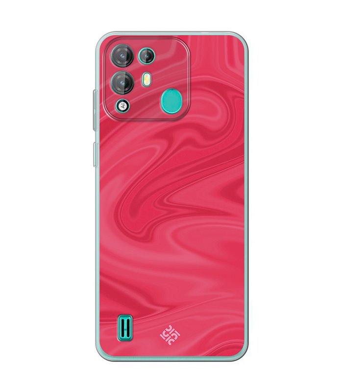 Funda para [ Blackview A55 Pro ] Color del Año Magenta [ Seda - Patrón de Seda ] de Silicona Flexible para Smartphone