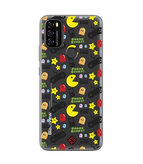 Funda para [ Blackview A70 ] Dibujo Auténtico [ Comecocos ] de Silicona Flexible para Smartphone