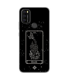 Funda para [ Blackview A70 ] Dibujo Esotérico [ Carta del Tarot -  Death ] de Silicona Flexible para Smartphone