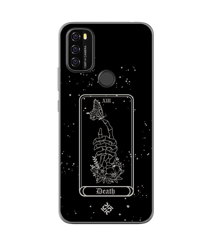 Funda para [ Blackview A70 ] Dibujo Esotérico [ Carta del Tarot -  Death ] de Silicona Flexible para Smartphone