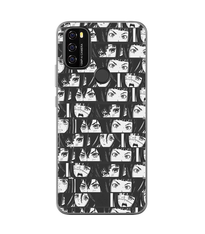 Funda para [ Blackview A70 ] Dibujos Frikis [ Ojos Estilo Manga - Concepto de Historieta ] de Silicona Flexible