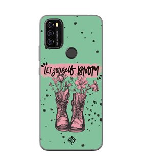 Funda para [ Blackview A70 ] Dibujo Frases Guays [ Botas Let Yourself Bloom ] de Silicona Flexible