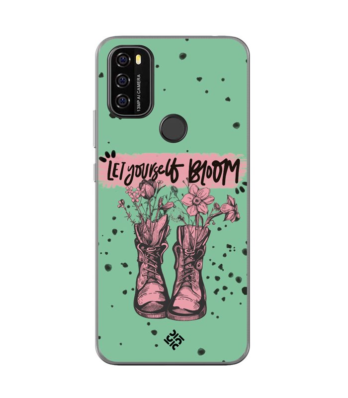 Funda para [ Blackview A70 ] Dibujo Frases Guays [ Botas Let Yourself Bloom ] de Silicona Flexible