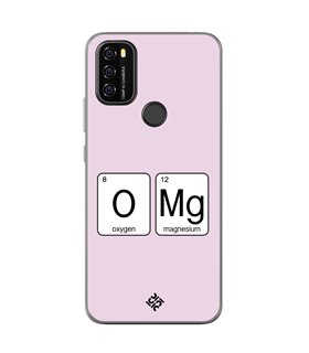 Funda para [ Blackview A70 ] Dibujo Frases Guays [ Oxigeno + Magnesio - OMG ] de Silicona Flexible