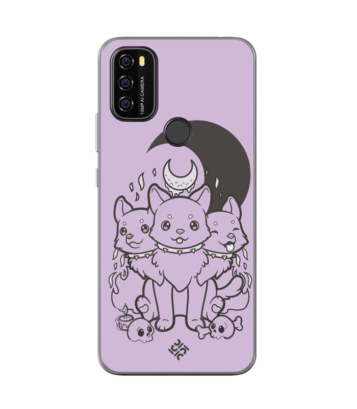 Funda para [ Blackview A70 ] Dibujo Gotico [ Cute Cancerbero ] de Silicona Flexible para Smartphone 