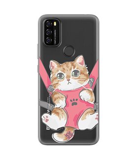 Funda para [ Blackview A70 ] Dibujo Mascotas [ Gatito Colgante ] de Silicona Flexible