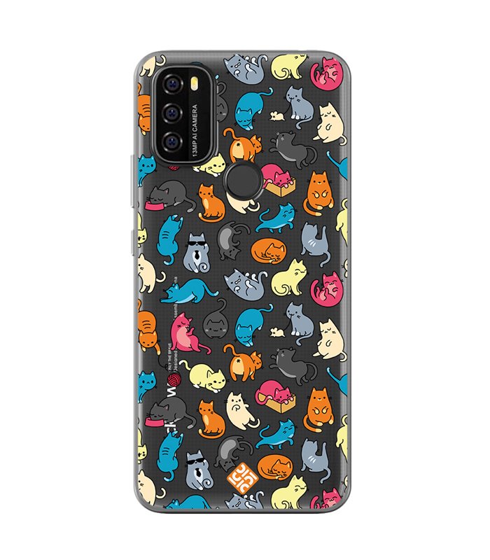 Funda para [ Blackview A70 ] Dibujo Mascotas [ Gatos de Varios Colores ] de Silicona Flexible