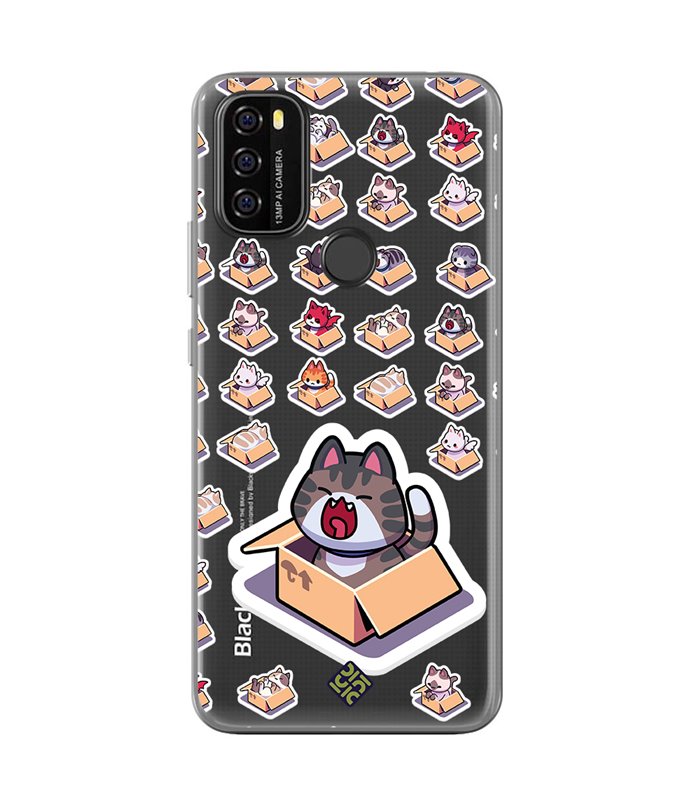 Funda para [ Blackview A70 ] Dibujo Mascotas [ Gatos en Cajas ] de Silicona Flexible para Smartphone 