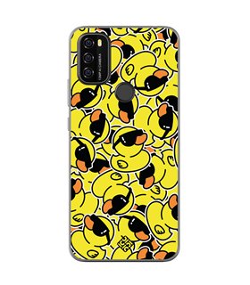 Funda para [ Blackview A70 ] Dibujo Mascotas [ Pegatinas Patito Cool ] de Silicona Flexible para Smartphone