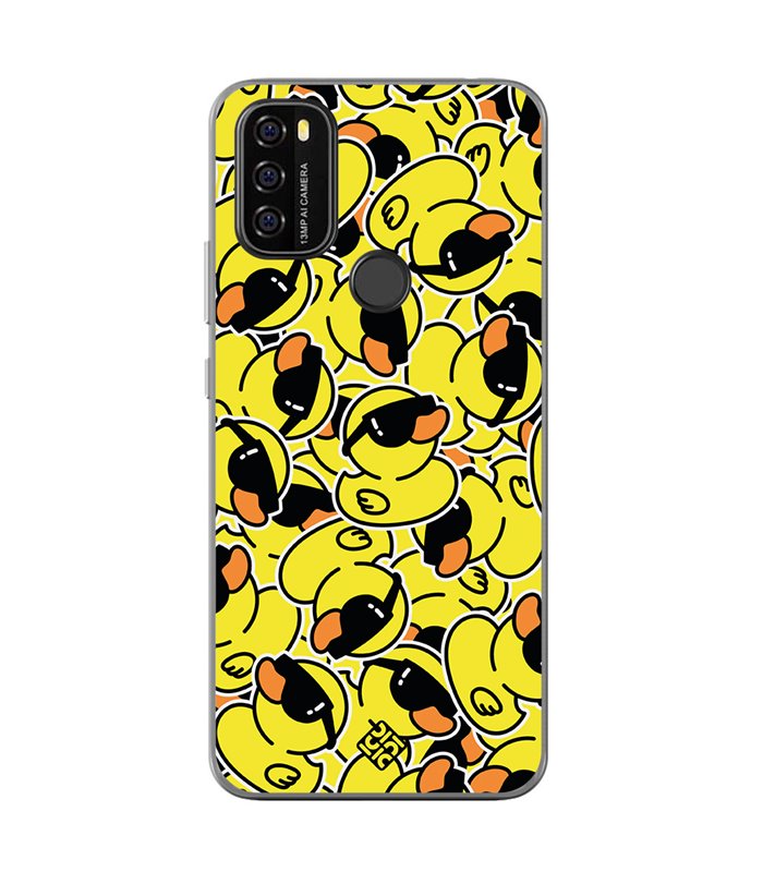 Funda para [ Blackview A70 ] Dibujo Mascotas [ Pegatinas Patito Cool ] de Silicona Flexible para Smartphone