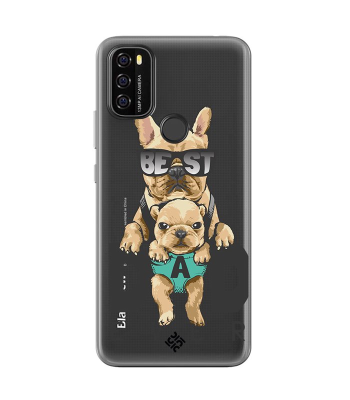 Funda para [ Blackview A70 ] Dibujo Mascotas [ Perro Bulldog - Best Dad Ever ] de Silicona Flexible