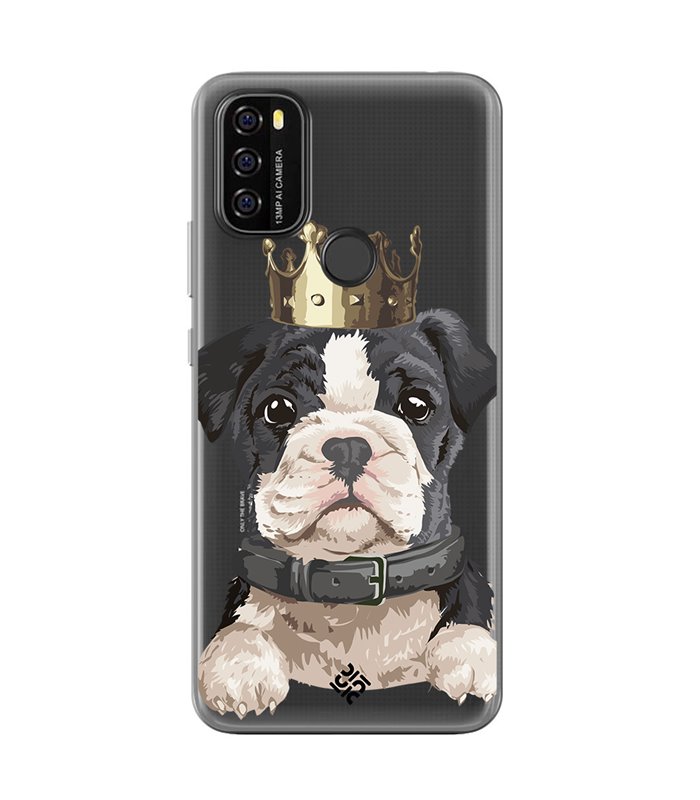 Funda para [ Blackview A70 ] Dibujo Mascotas [ Perrito King ] de Silicona Flexible para Smartphone 