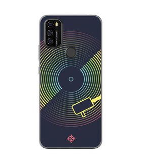 Funda para [ Blackview A70 ] Diseño Música [ Dibujo Disco de Vinilo ] de Silicona Flexible