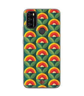 Funda para [ Blackview A70 ] Dibujos Retro [ Diseño Flor - Retro ] de Silicona Flexible