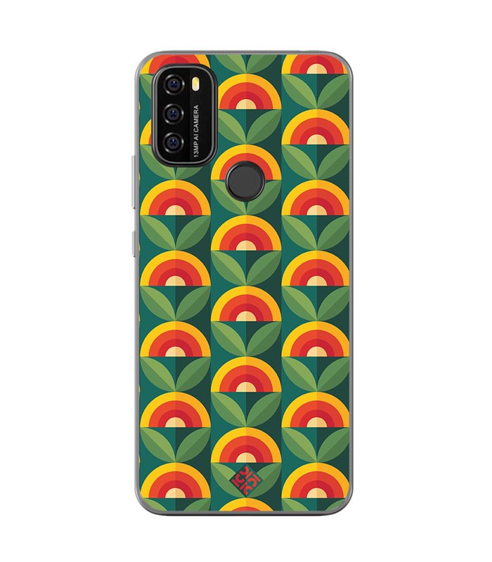 Funda para [ Blackview A70 ] Dibujos Retro [ Diseño Flor - Retro ] de Silicona Flexible