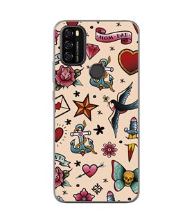 Funda para [ Blackview A70 ] Dibujo Tendencias [ Tatuajes Clásicos ] de Silicona Flexible