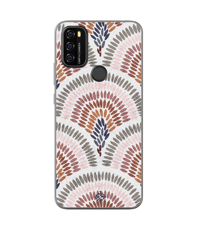 Funda para [ Blackview A70 ] Dibujo Tendencias [ Diseño Mosaico ] de Silicona Flexible para Smartphone 