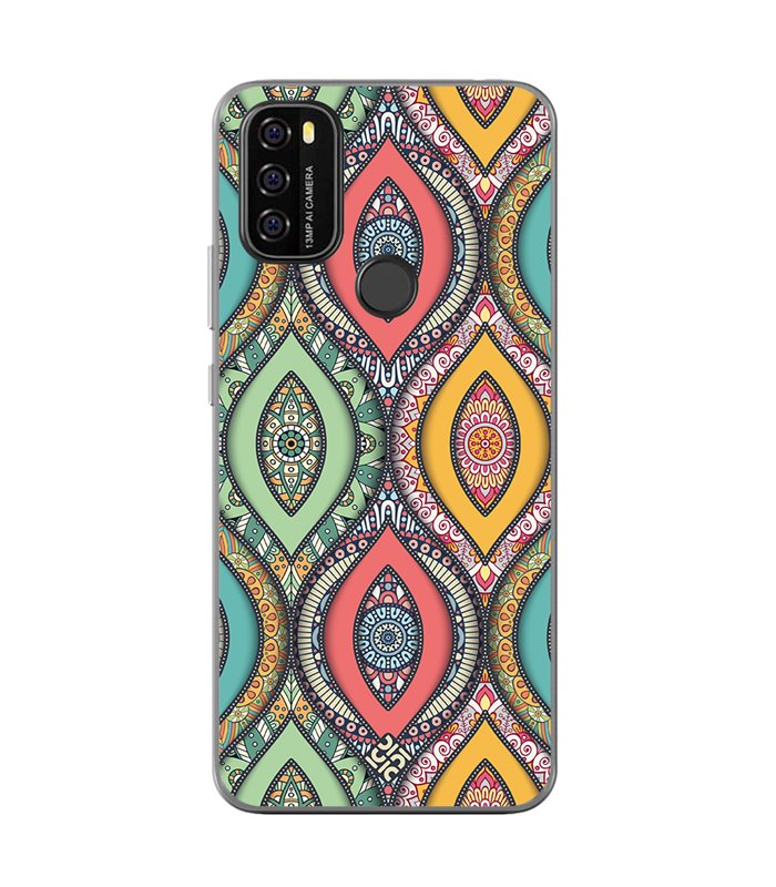 Funda para [ Blackview A70 ] Dibujo Auténtico [ Ojo de Hamsa Mandala ] de Silicona Flexible