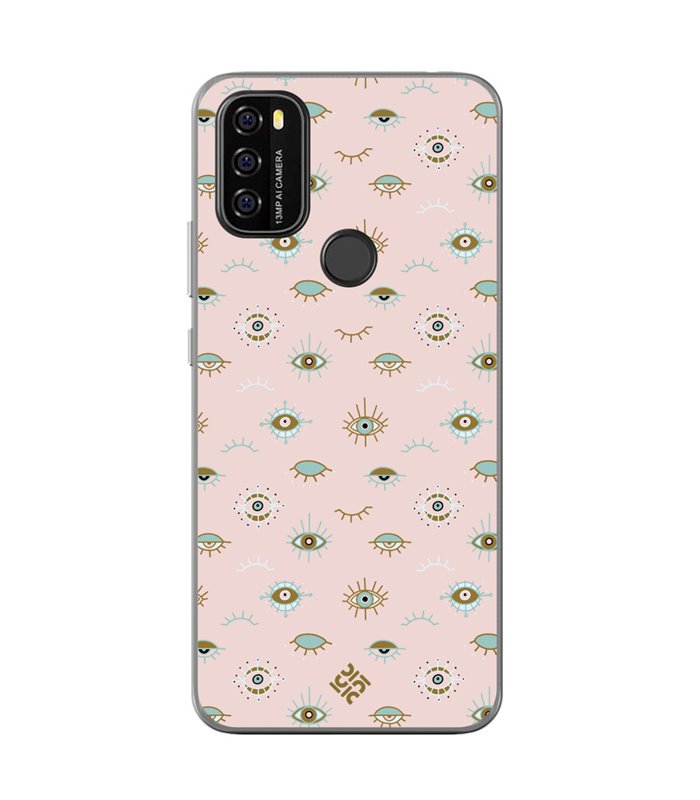 Funda para [ Blackview A70 ] Dibujo Auténtico [ Ojo de Hamsa Colores Pastel ] de Silicona