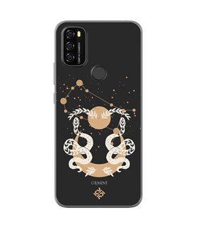 Funda para [ Blackview A70 ] Dibujo Zodiaco [ Signo Zodiacal - Geminis ] de Silicona Flexible para Smartphone 