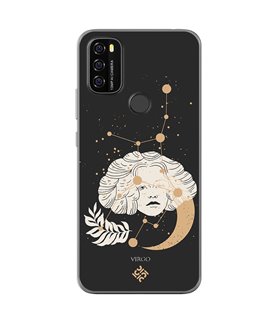 Funda para [ Blackview A70 ] Dibujo Zodiaco [ Signo Zodiacal - Virgo ] de Silicona Flexible para Smartphone 