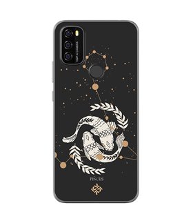 Funda para [ Blackview A70 ] Dibujo Zodiaco [ Signo zodiacal - Picis ] de Silicona Flexible para Smartphone 