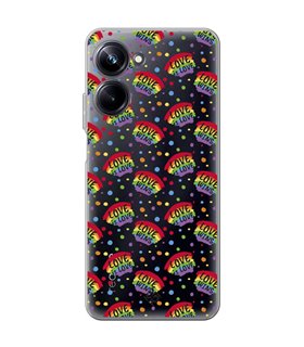 Funda para [ Realme 10 Pro ] Dibujo Auténtico [ Arcoiris - Love Wins ] de Silicona Flexible para Smartphone